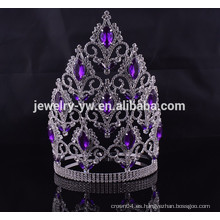 Accesorios de pelo venta al por mayor china big rhinestone pageant crowns